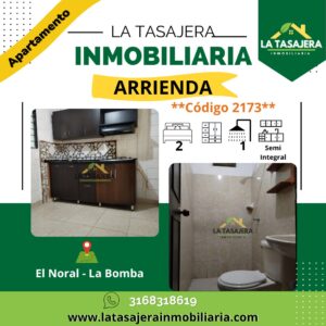 Apartamento Rural en Arriendo en Copacabana | Vereda El Noral – Sector La Bomba – Código 2173 $650.000 | 1 Piso | 2 Alcobas | 1 Baño