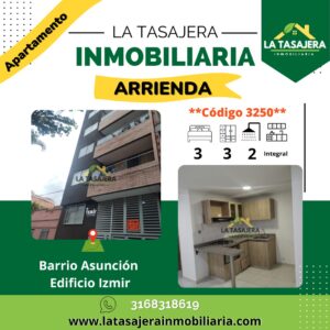 Hermoso y Cómodo Apartamento en el Barrio La Asunción Parte Baja, 3 habitaciones, 4to piso, Interior código- 3250
