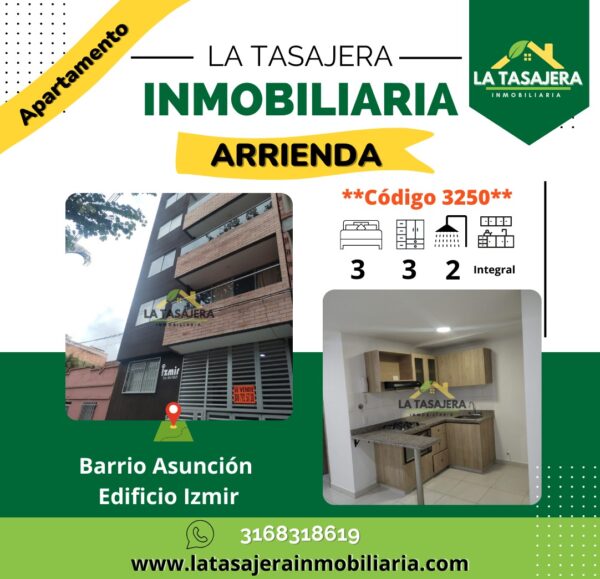 Hermoso y Cómodo Apartamento en el Barrio La Asunción Parte Baja, 3 habitaciones, 4to piso, Interior código- 3250