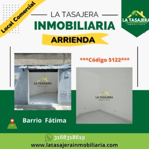 Local Comercial u Oficina en Arriendo en Copacabana | Barrio Fátima – Código 5122 valor arrendamiento $800.000 | 1er Piso | 1 Bañ